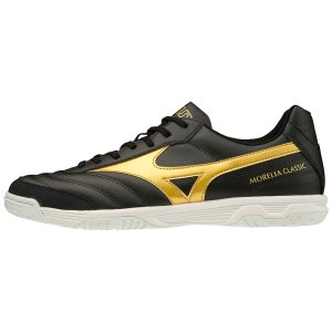 Ghete Fotbal Mizuno Morelia Sala Classic Indoor Dama - Negrii/Aurii